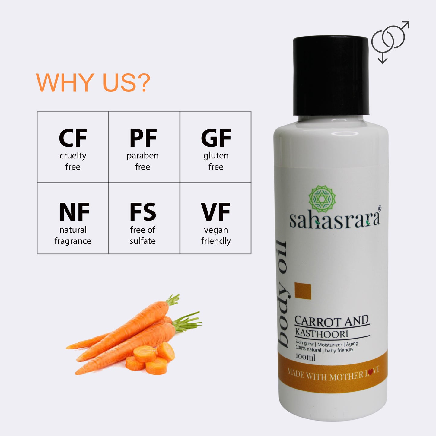 Carrot & Kasthoori Face & Body Oil