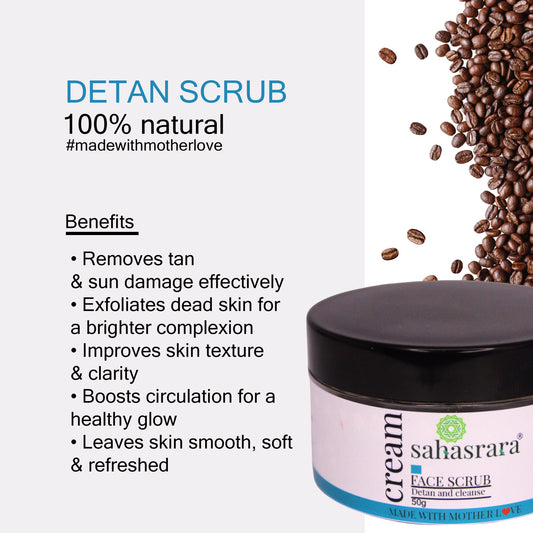 Detan face scrub