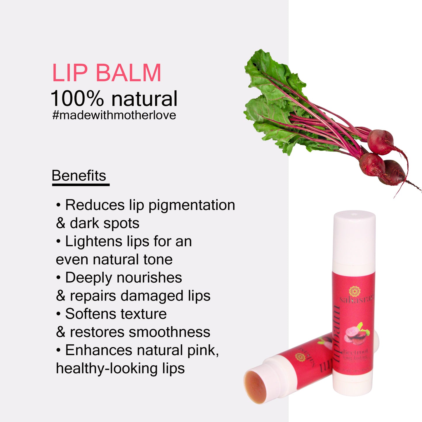 Beetroot Lip Balm – Natural Tint & Deep Moisture