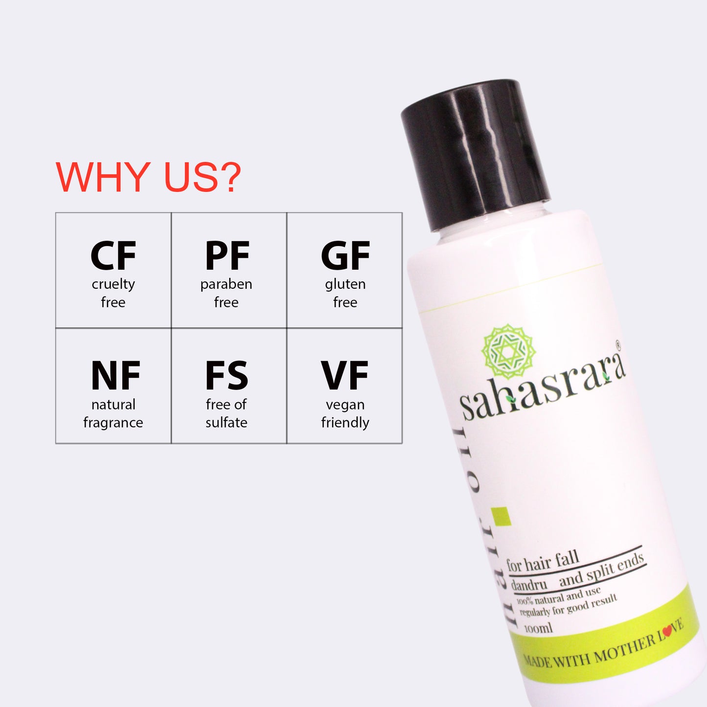 Sahasrara Hair Oil | Strength & Hair Growth (Hair fall & Dandruff )