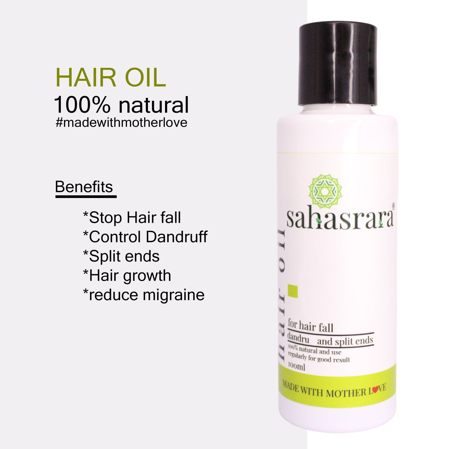 Sahasrara Hair Oil | Strength & Hair Growth (Hair fall & Dandruff )