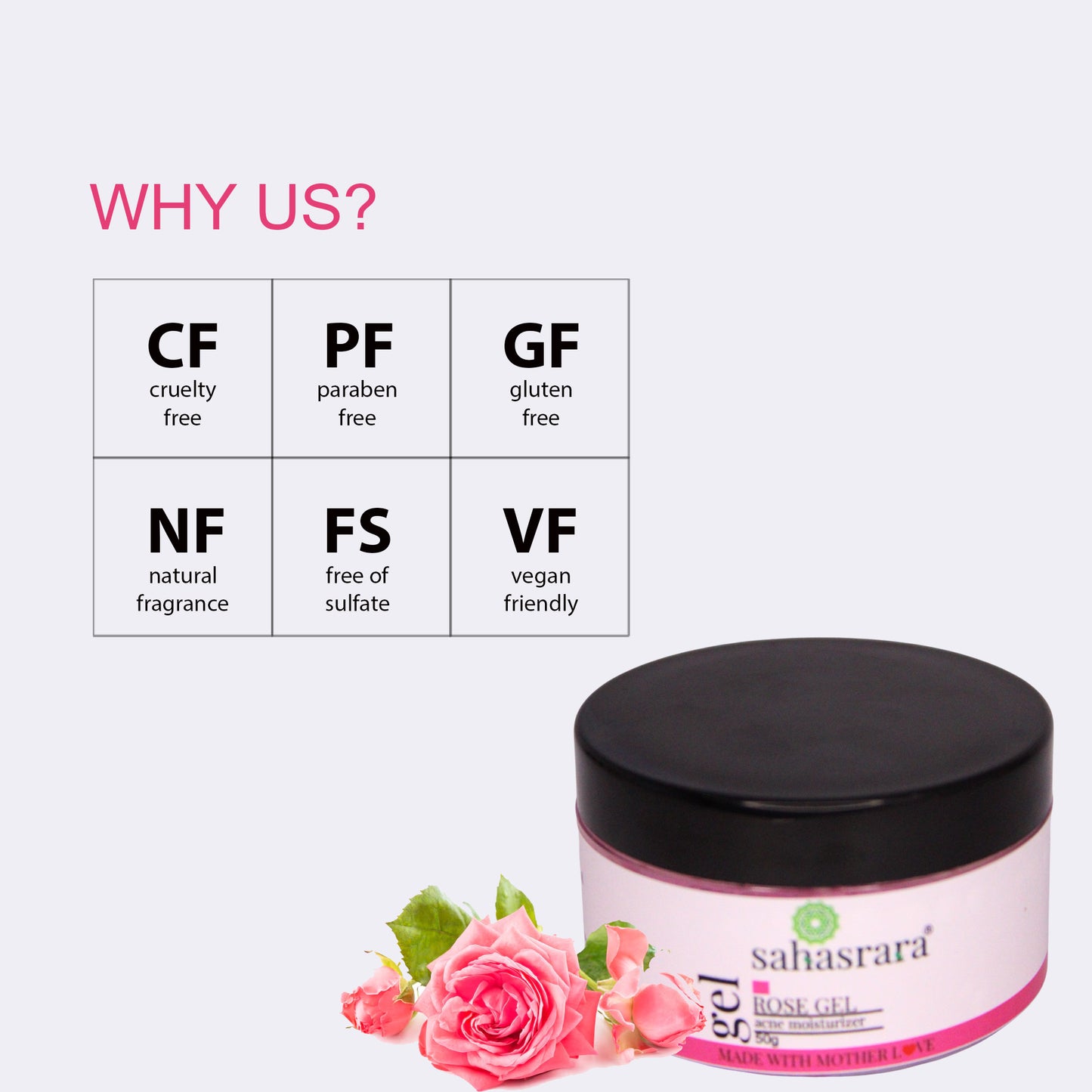 Pure Rose Gel – Hydrating & Brightening Skin Gel | Sahasrara