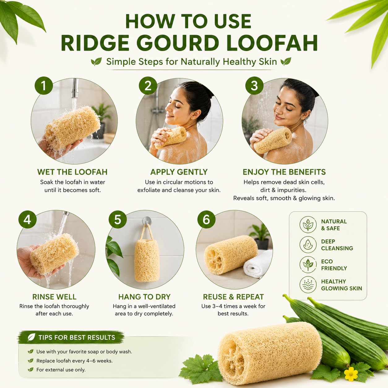 NATURAL LOOFAH | GENTLE EXFOLIATION ( PACK OF 2) - Image 3