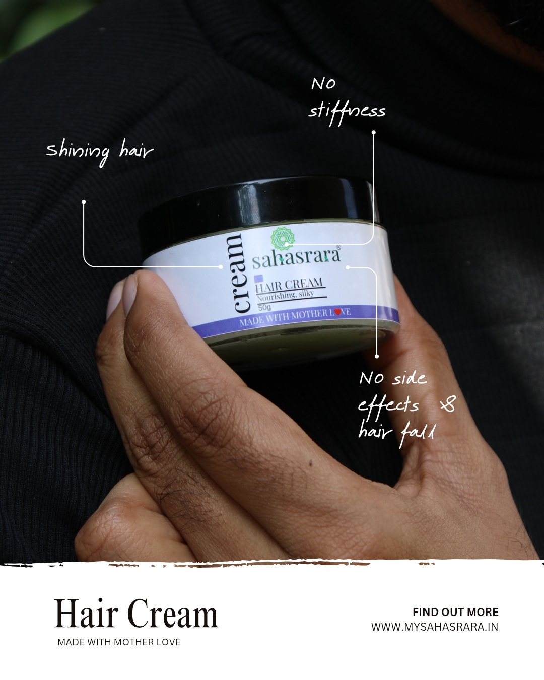 HAIR CREAM – FRIZZ CONTROL & DAILY STYLING NOURISHMENT - Image 3