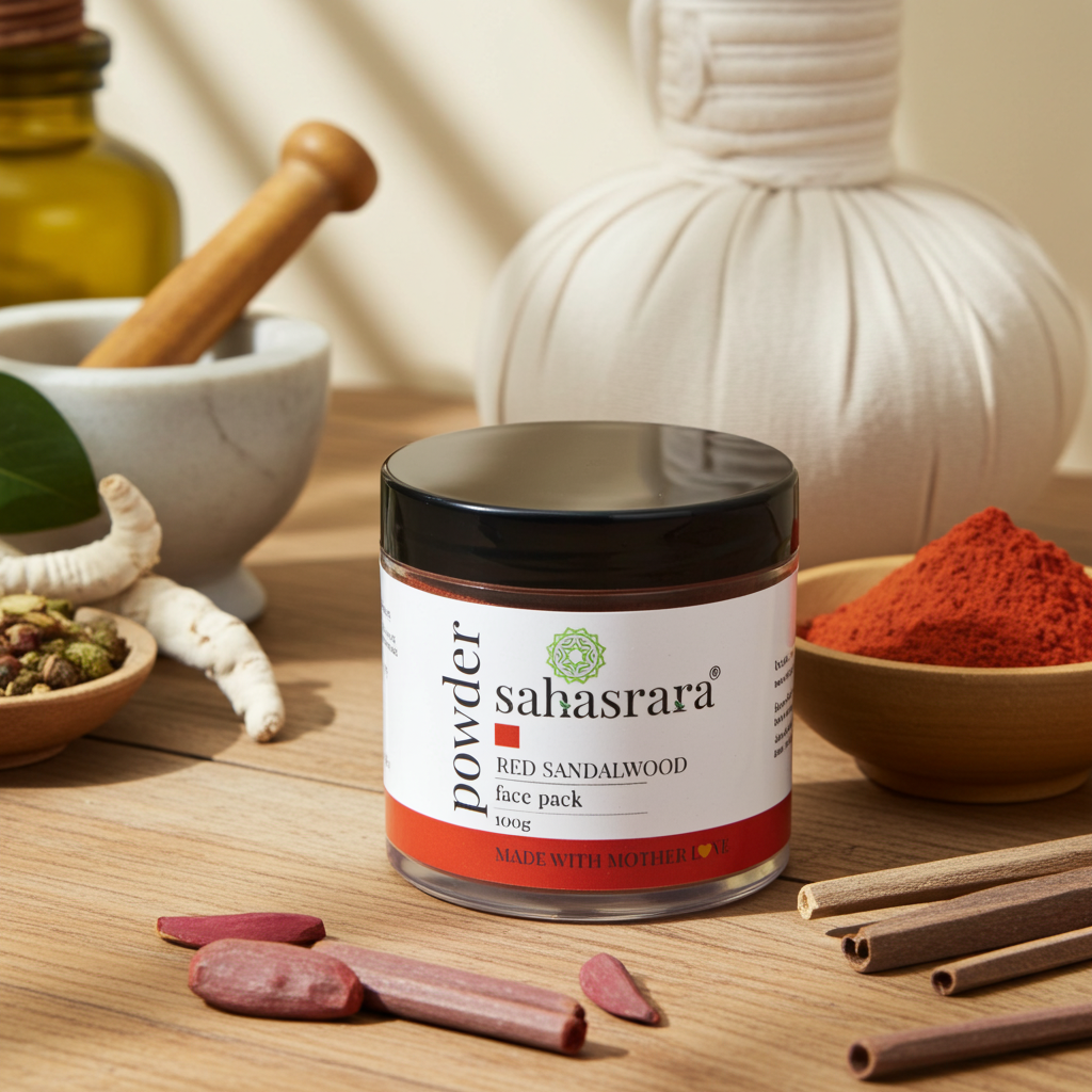 RED SANDALWOOD | FACE PACK | NATURAL BRIGHTENING & ACNE CARE - Image 2