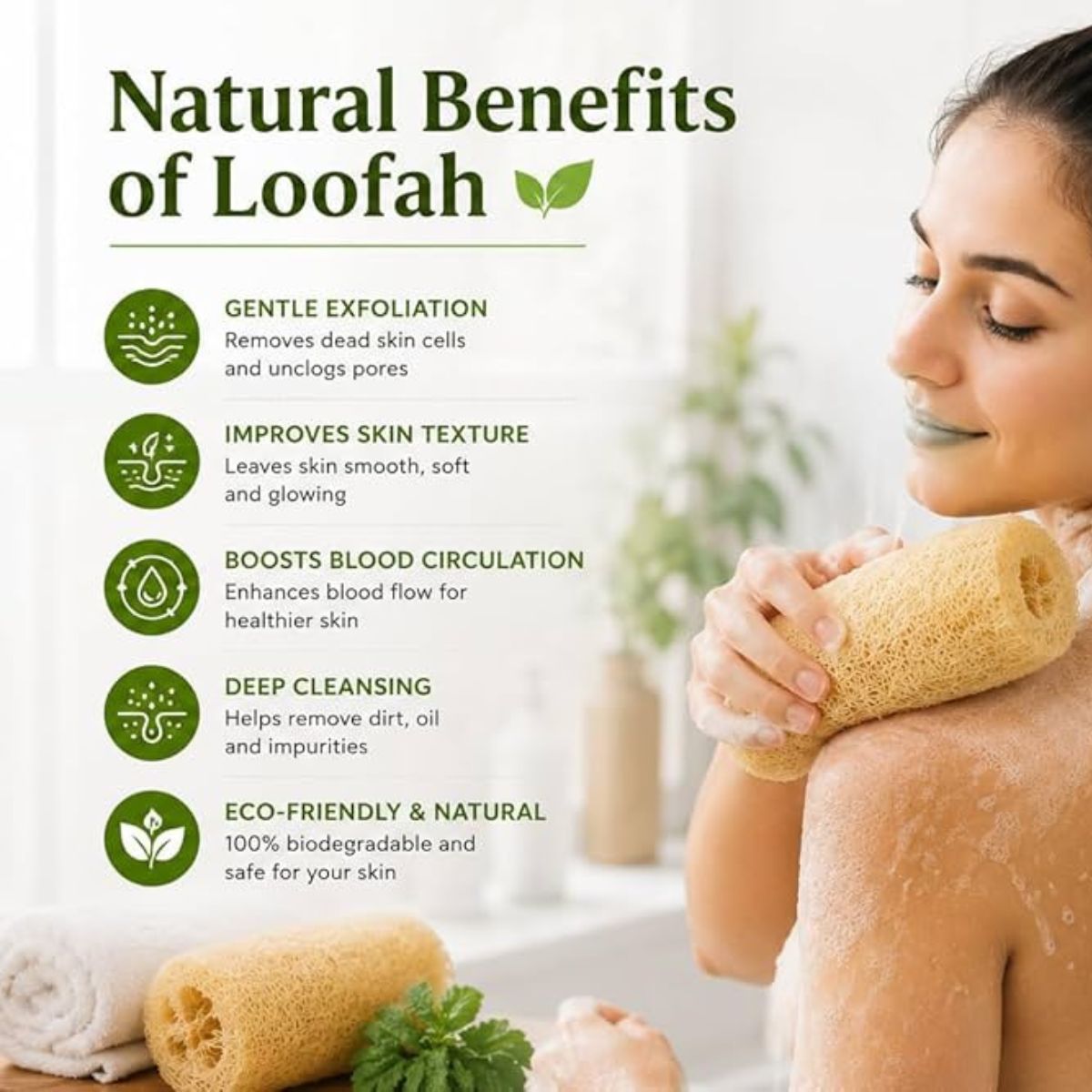 NATURAL LOOFAH | GENTLE EXFOLIATION ( PACK OF 2) - Image 2